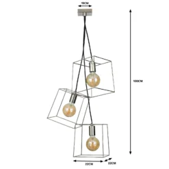 Edge 3 Light Cluster Pendant - Polished Brass -Lighting Shop 13208317 1464909895221203
