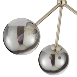 Orb 3 Light Semi Flush Pendant - Nickel Smoke -Lighting Shop 13208326 2504896913600716