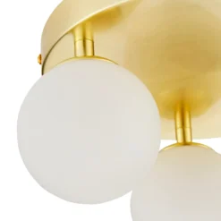 Orb 3 Light Flush Pendant - Brass & Opal 10 Orb 3 Light Flush Pendant - Brass & Opal -Lighting Shop 13208330 1984896913623825