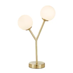 Orb 2 Light Table Lamp - Brass & Opal -Lighting Shop 13208335 9494896913447944