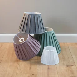 Raye Dove Pleated Taper Silk Shade - 40cm -Lighting Shop 13222466 1934946175909018