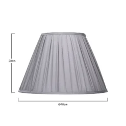 Raye Dove Pleated Taper Silk Shade - 40cm -Lighting Shop 13222466 2074946175871221
