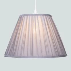 Raye Dove Pleated Taper Silk Shade - 40cm -Lighting Shop 13222466 4494946175797583