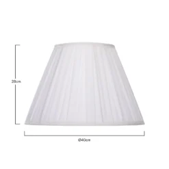 Raye White Pleated Taper Silk Shade - 40cm 12 Raye White Pleated Taper Silk Shade - 40cm -Lighting Shop 13222468 1174901095680090