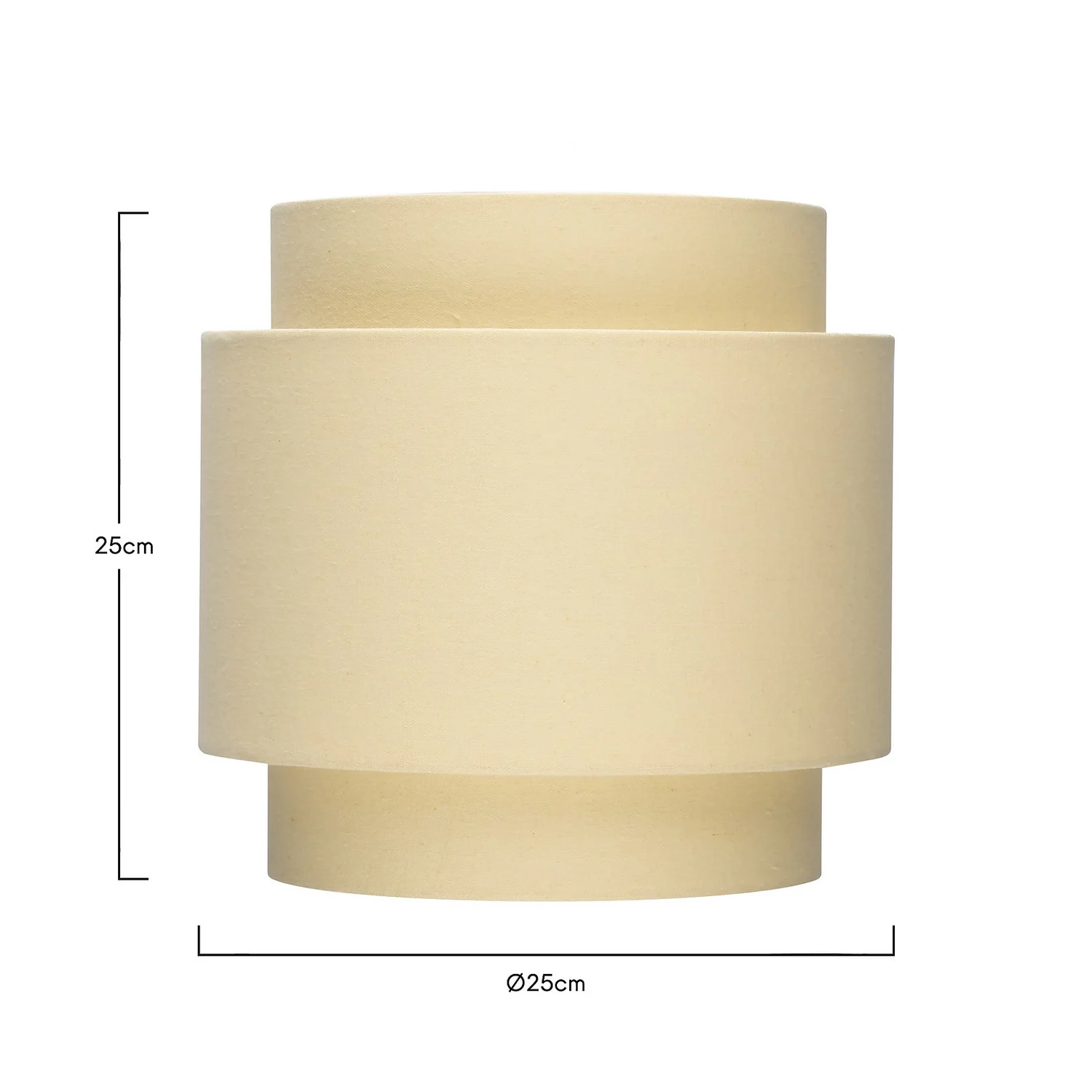 Finn Tier Drum Lemon Linen Shade - 25cm 7 Finn Tier Drum Lemon Linen Shade - 25cm - Image 5