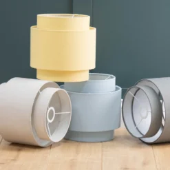 Finn Tier Drum Lemon Linen Shade - 25cm 16 Finn Tier Drum Lemon Linen Shade - 25cm -Lighting Shop 13222470 4994944148444968