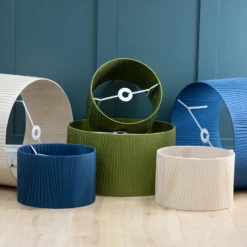 Raye Champagne Drum Pleated Silk Shade - 45cm -Lighting Shop 13222471 1704944148371009