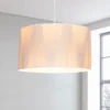 Raye Champagne Drum Pleated Silk Shade - 45cm -Lighting Shop 13222471 1974901095477932