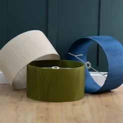 Raye Olive Drum Pleated Silk Shade - 45cm -Lighting Shop 13222472 6194944148350357