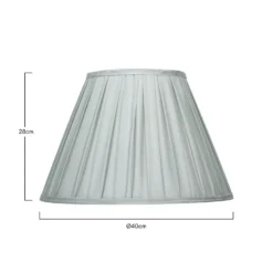 Raye Duck Egg Pleated Taper Silk Shade - 40cm -Lighting Shop 13222473 1264946174524248