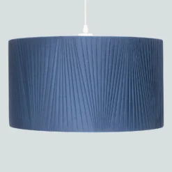 Raye Peacock Drum Pleated Silk Shade - 45cm -Lighting Shop 13222476 8374901095903203