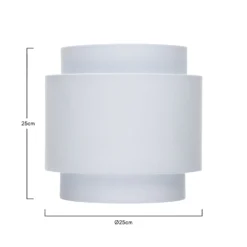 Finn Tier Drum Sky Blue Linen Shade - 25cm -Lighting Shop 13222480 2004901095938066