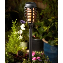 Party Flame Effect Solar Garden Torch - 4 Pack 7 Party Flame Effect Solar Garden Torch - 4 Pack -Lighting Shop 13280799 8454932211109475