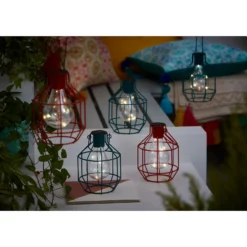 House Beautiful Firefly Solar Powered Caged Lantern -Lighting Shop 13280804 9644948223840454