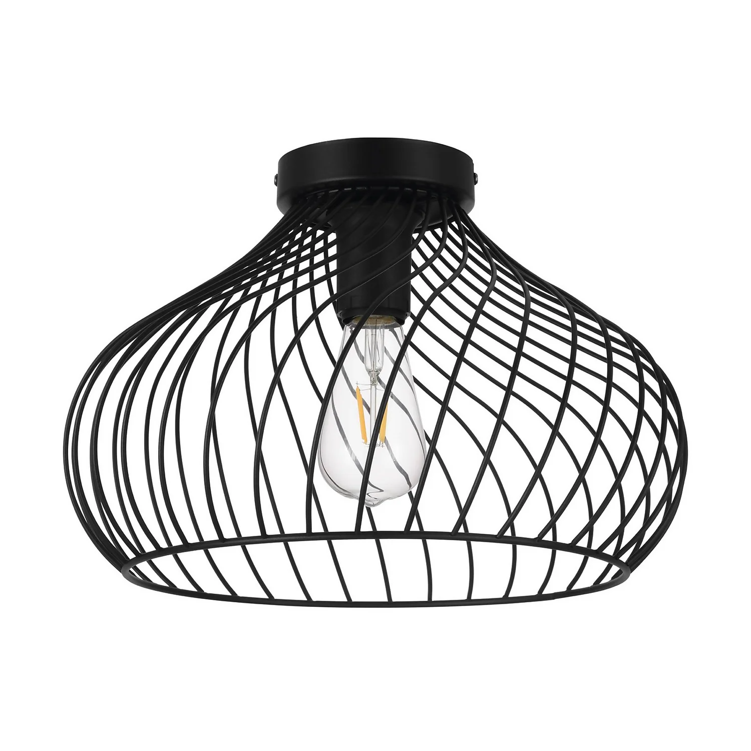 EGLO Staverton Black Steel Ceiling Light 3 EGLO Staverton Black Steel Ceiling Light