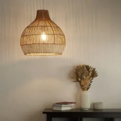 House Beautiful Woven Rattan Shade - Natural -Lighting Shop 13445402 6324971630304797