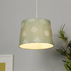 Country Living Salcombe Seaflower Patterned Lamp Shade - Laurel Green