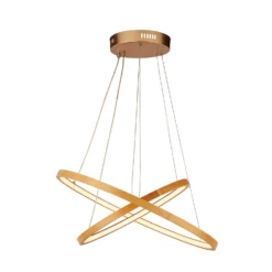 Malibu LED Double Ring Ceiling Pendant Light - Bamboo -Lighting Shop 13445411 1305042050470411