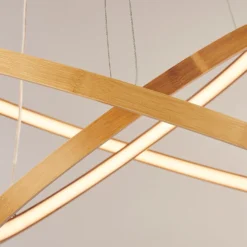Malibu LED Double Ring Ceiling Pendant Light - Bamboo -Lighting Shop 13445411 8165042050524117