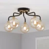 Shoreditch Five Light Semi Flush Ceiling Light - Champagne & Brass 2 Shoreditch Five Light Semi Flush Ceiling Light - Champagne & Brass -Lighting Shop 13453782 1344915324066845