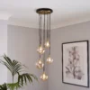 Shoreditch Five Light Cluster Light - Champagne & Brass -Lighting Shop 13453783 9074915324069284