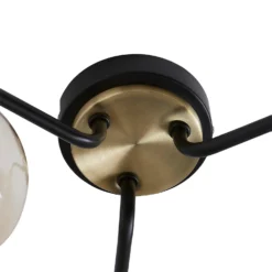 Shoreditch Three Light Semi Flush Ceiling Light - Champagne & Brass 9 Shoreditch Three Light Semi Flush Ceiling Light - Champagne & Brass -Lighting Shop 13453784 1324915323916413