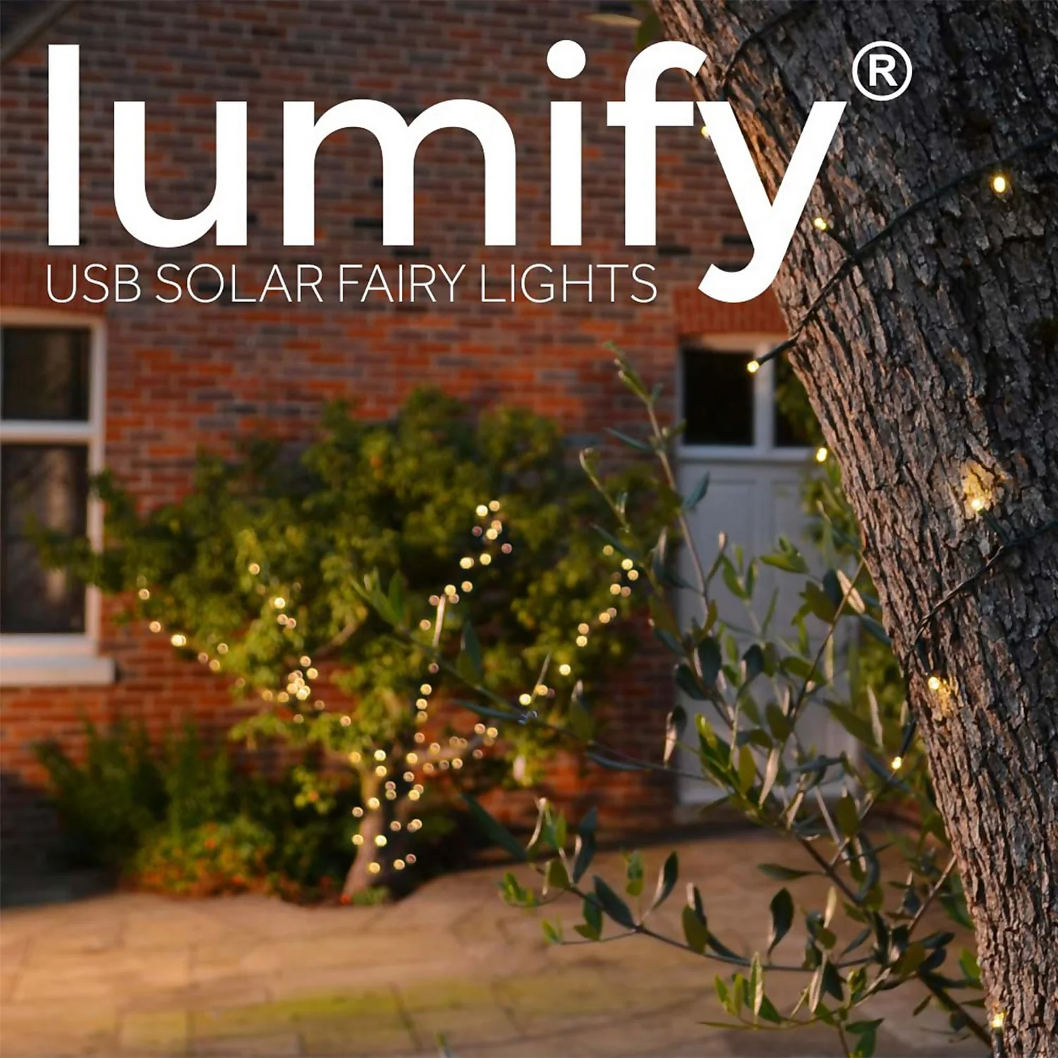 Lumify USB Solar Fairy Lights - Warm White 300 LED's 4 Lumify USB Solar Fairy Lights - Warm White 300 LED's - Image 2