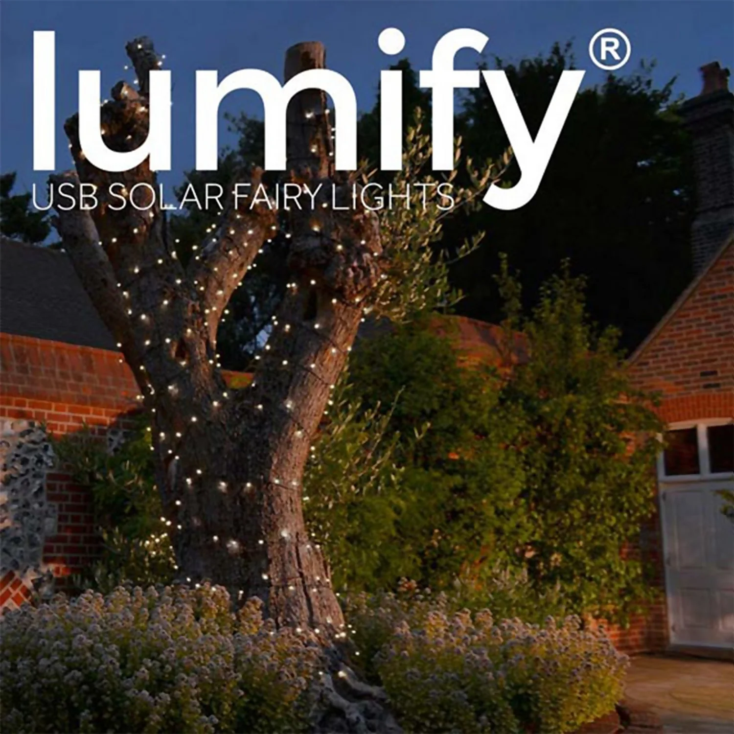 Lumify USB Solar Fairy Lights - White 300 LED'S 4 Lumify USB Solar Fairy Lights - White 300 LED'S - Image 2