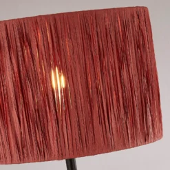Raffia Floor Lamp - Pink & Black -Lighting Shop 13525817 1584956834985629