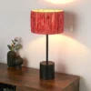 Raffia Table Lamp - Pink & Black -Lighting Shop 13525822 1815042051772288