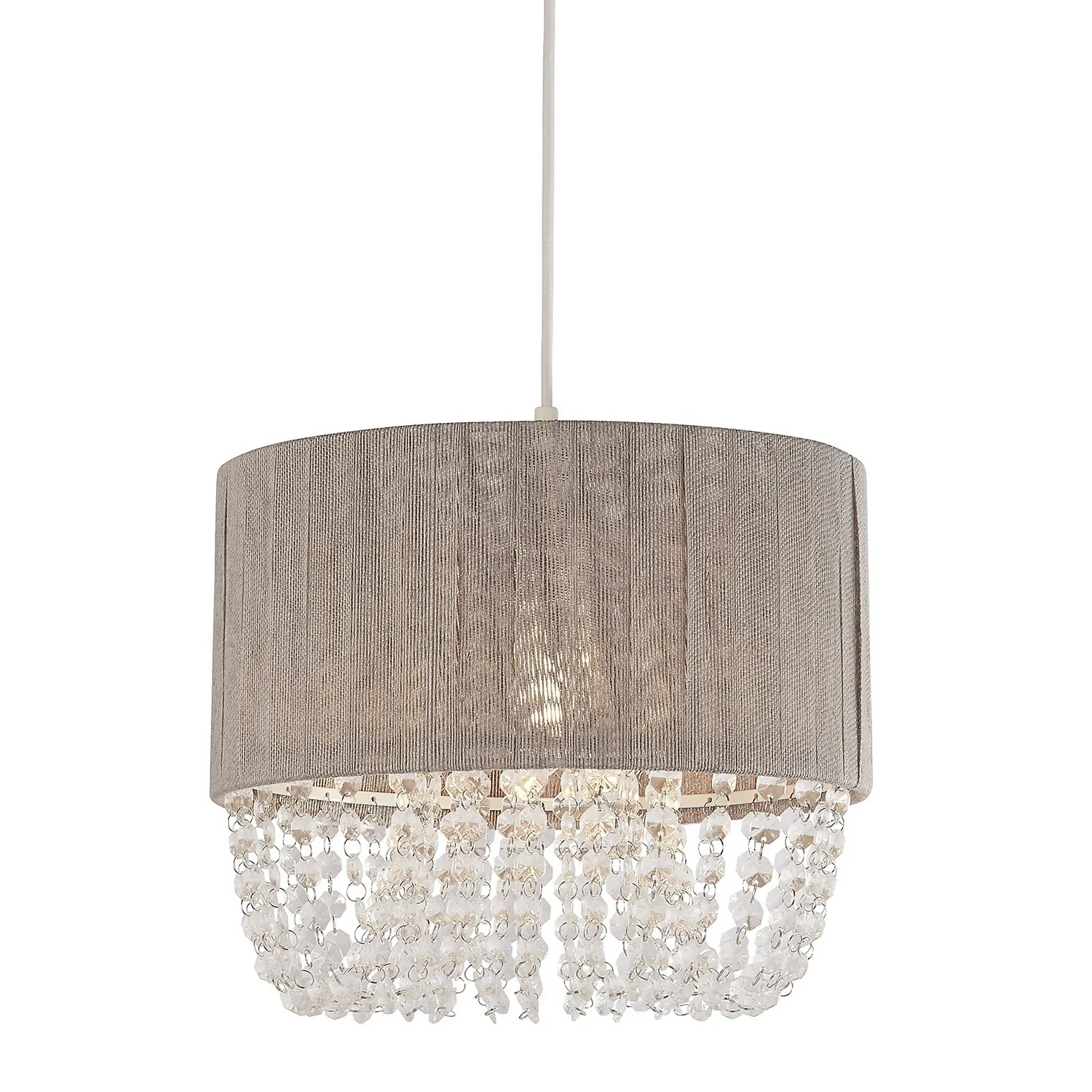 Bellano Easy Fit Lamp Shade - Grey 4 Bellano Easy Fit Lamp Shade - Grey - Image 2