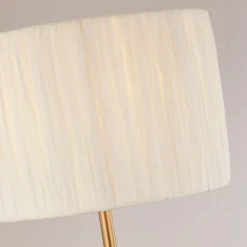 Raffia Floor Lamp - White & Gold -Lighting Shop 13525826 1034956834965859