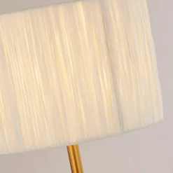Raffia Table Lamp - White & Gold -Lighting Shop 13525827 8194956834988512