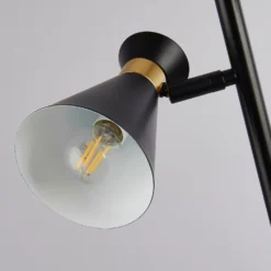 Balham 3 Light Floor Lamp - Black & Brass -Lighting Shop 13525828 1995042072957418