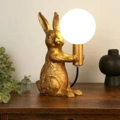 Rabbit Table Lamp - Gold & Glass -Lighting Shop 13528281 1375042089879794