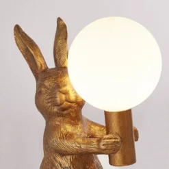 Rabbit Table Lamp - Gold & Glass -Lighting Shop 13528281 9214956834768027