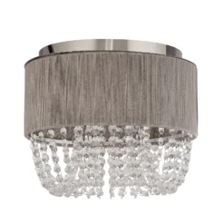 Bellano 3 Light Flush Ceiling Light - Grey -Lighting Shop 13528467 4994976728439619