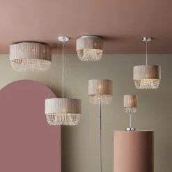 Bellano 3 Light Flush Ceiling Light - Grey -Lighting Shop 13528467 5455009405469651