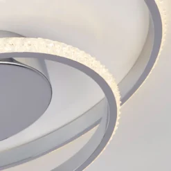 Sasha LED Flush Ceiling Light - Chrome & Crystal -Lighting Shop 13528471 2124975452962688