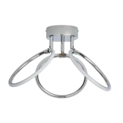 Hudson 3 Ring LED Semi Flush Ceiling Light - Chrome -Lighting Shop 13529585 1704945396589004