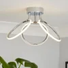 Hudson 3 Ring LED Semi Flush Ceiling Light - Chrome 2 Hudson 3 Ring LED Semi Flush Ceiling Light - Chrome -Lighting Shop 13529585 6074945396481100