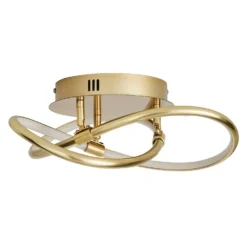 Bailey LED Spiral Flush Ceiling Light - Brass -Lighting Shop 13529588 1014945396547787