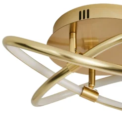 Bailey LED Spiral Flush Ceiling Light - Brass -Lighting Shop 13529588 1994945396596813