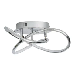 Bailey LED Spiral Flush Ceiling Light - Chrome -Lighting Shop 13529589 4374945395650358