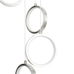 Lenox LED 5 Ring Cluster Pendant Ceiling Light - Chrome -Lighting Shop 13529592 5395008896770934