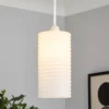Katya Ribbed Glass Easy Fit Shade - White 1 Katya Ribbed Glass Easy Fit Shade - White -Lighting Shop 13529605 1274945395451335