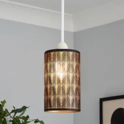 Shea Glass Easy Fit Shade - Black -Lighting Shop 13529621 1674945395505614