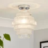 Monet Tiered Glass Flush Ceiling Light -Lighting Shop 13529628 1834945395733446