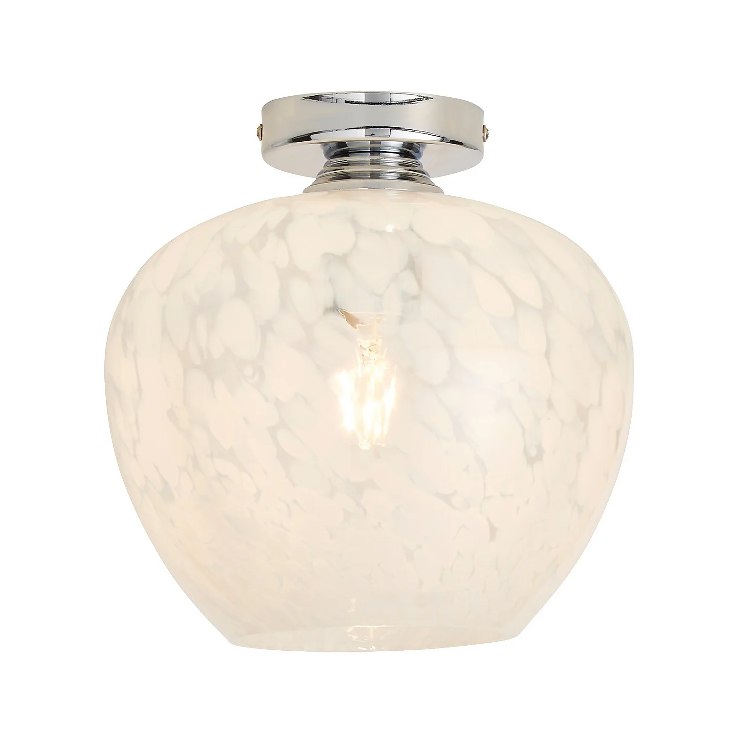 Fletcher Glass Flush Ceiling Light 4 Fletcher Glass Flush Ceiling Light - Image 2