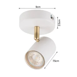 Thorpe Single Spotlight - White -Lighting Shop 13625532 8894928056357098